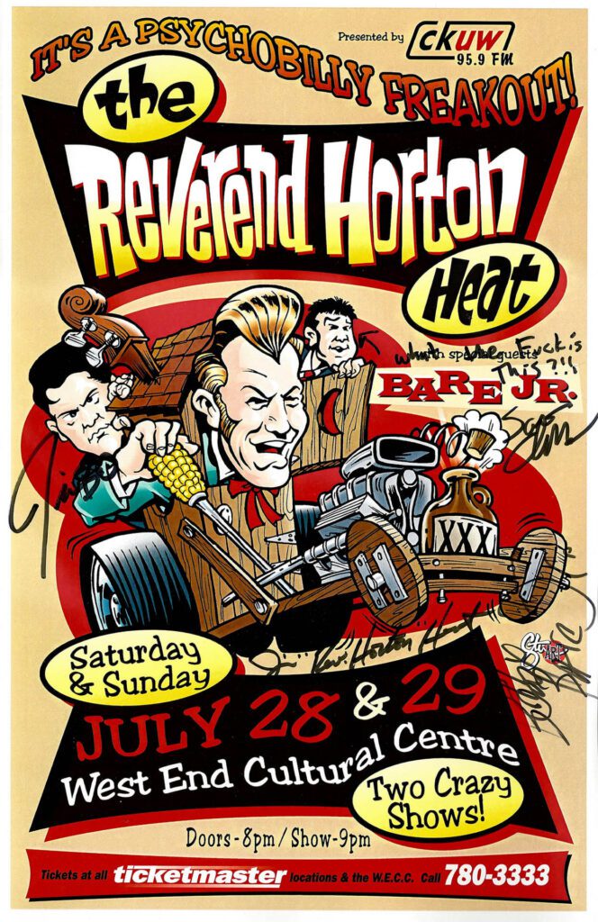 The Reverend Horton Heat Signed 2001 Gig Posters 204
